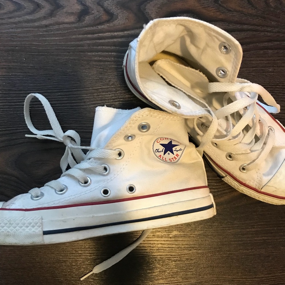 White Converse High Tops